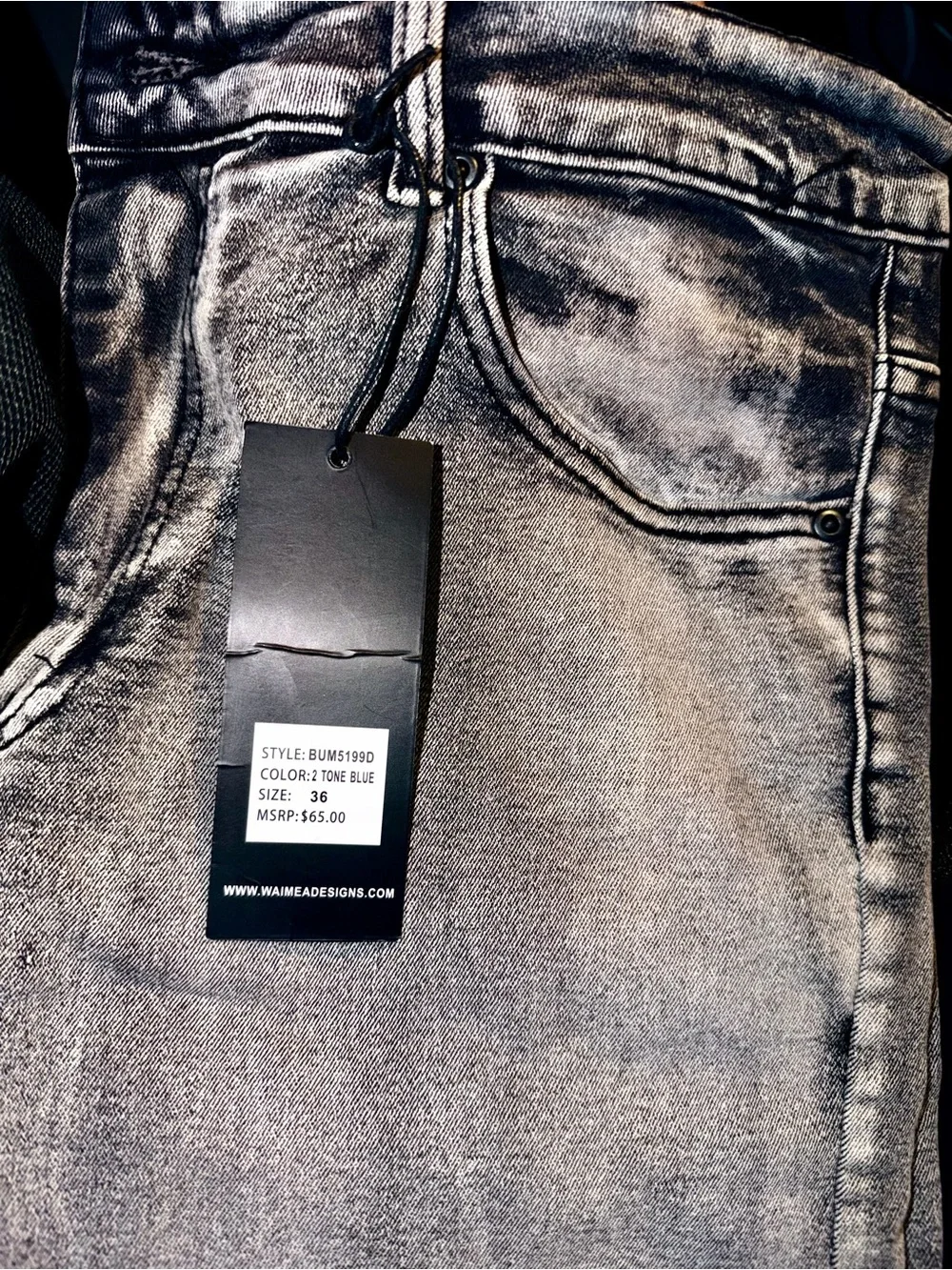 Men's Skinny Jeans in Washed Gray